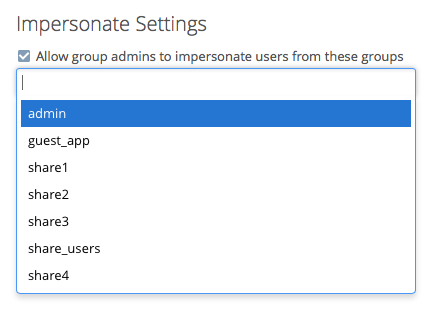 Restricting the ability to impersonate users to specific groups