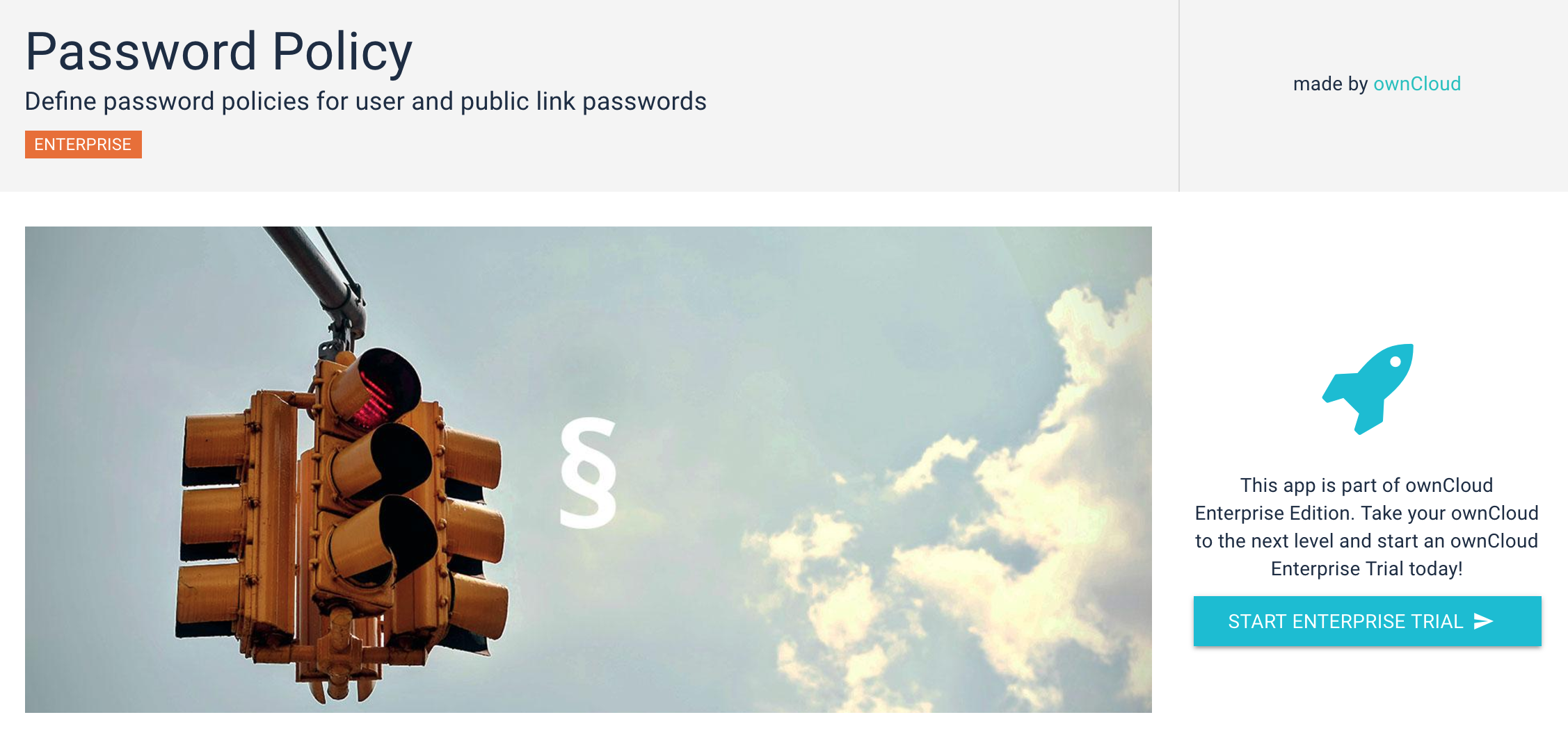 The (enterprise-only) password policy application
