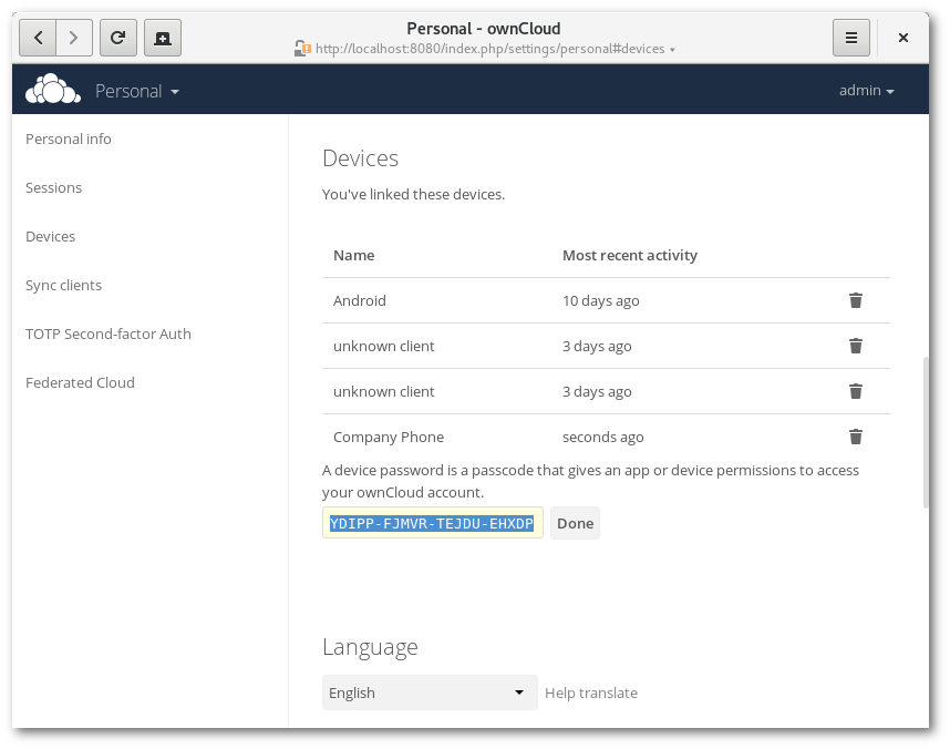 Adding a new device.